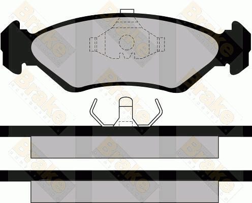 BRAKE ENGINEERING Комплект тормозных колодок, дисковый тормоз PA517